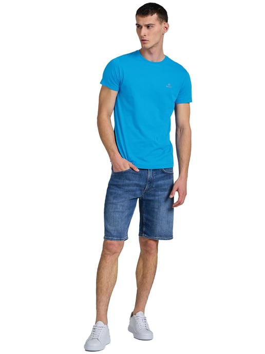Gant | Camiseta cuello redondo hombre Logo contraste - Azul - Image 3