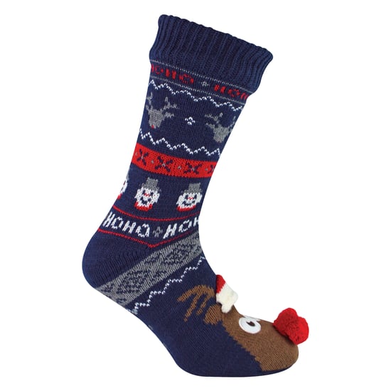 Hombres térmica Rudolph Navidad forro polar zapatilla de invierno Calcetines - Image 2