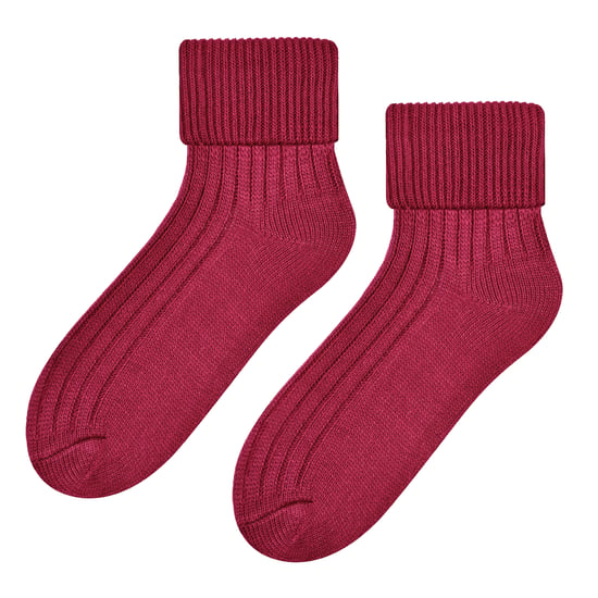 Calcetines de lana para mujer | Steven | Super Soft Cosy Lounge Sleep Socks - Vino - Image 1