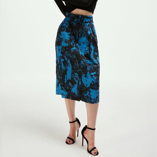 Buttoned straight skirt in cotton - Image 1