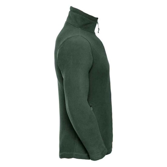 Russell Mens Quarter Zip Outdoor Fleece Top (Bottle Green) - Image 3