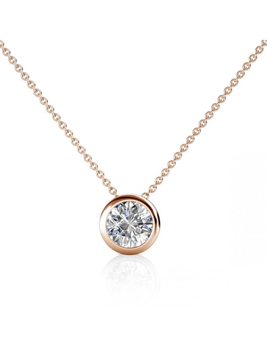 Colgantes Simplicity - Oro rosa y cristal - Image 1