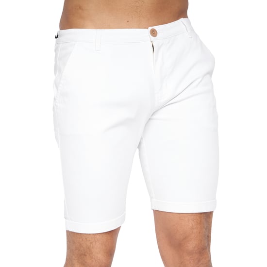 Crosshatch Mens Sinwood Chino Shorts (White) - Image 1