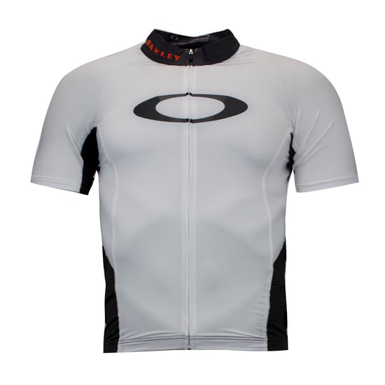 Oakley Jawbreaker Road Jersey Cycling Zip Up T-Shirt White - Mens