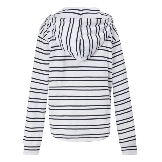 Regatta Womens/Ladies Minerve Stripe V Neck Hoodie (White/Navy)
