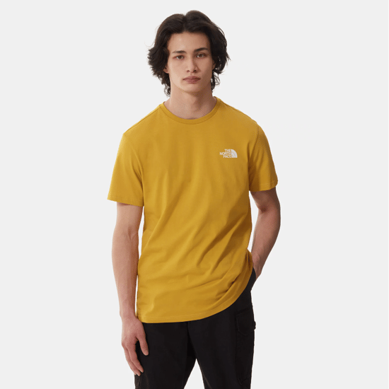 The North Face Men's Short Sleeve Simple Dome T-Shirt Arrowwood Yellow - Image 3