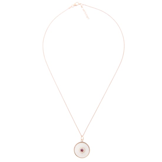 Orphelia 'Fia' Women's 925 Sterling Silver Chain with Pendant - Rose ZH-7293 - Image 2