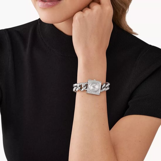 Michael Kors MK4718 Chain Lock Stainless Steel Watch Ladies Watch - Image 4