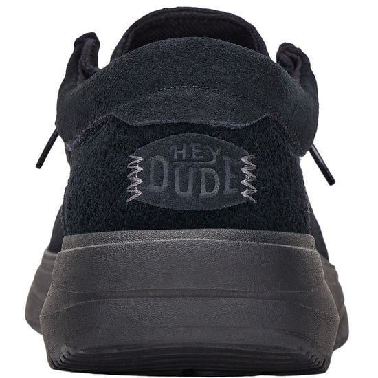 HEYDUDE Wally X Suede Men's Black Boat Shoes - Image 2