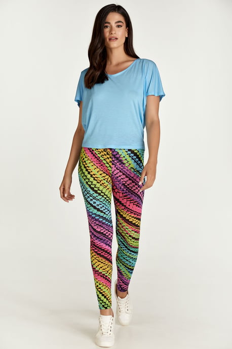 Leggings estampados multicolor lila - Image 1