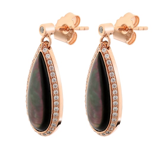 Orphelia 'Lilja' Women's 925 Sterling Silver Drop Earrings - Rose zo-7367