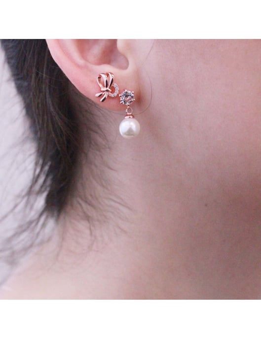Conjunto de perlas Pauline Full Moon - Oro rosa y cristal - Image 4