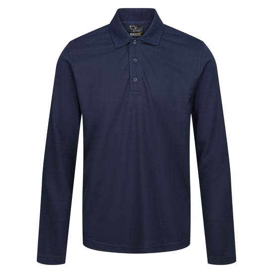 Regatta Mens Pro Long-Sleeved Polo Shirt (Navy)