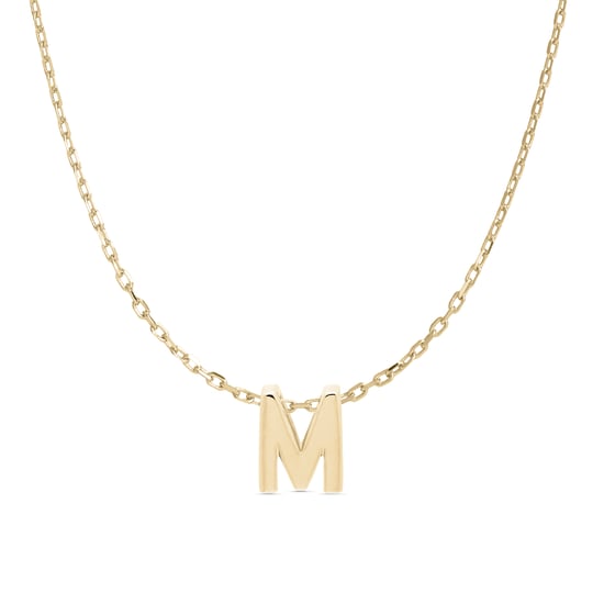 Luxenter Alphabet necklace in 925 sterling silver and multicoloured zirconia with 18 carat yellow gold finish
