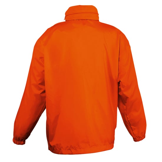 SOLS Kids Unisex Surf Windbreaker Jacket (Water Resistant And Windproof) (Orange) - Image 2