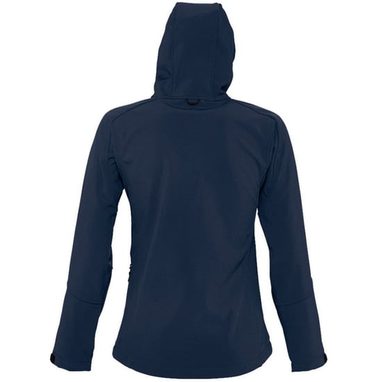 SOLS Womens/Ladies Replay Hooded Soft Shell Jacket (Breathable, Windproof And Water Resistant) (French Navy) - Image 2