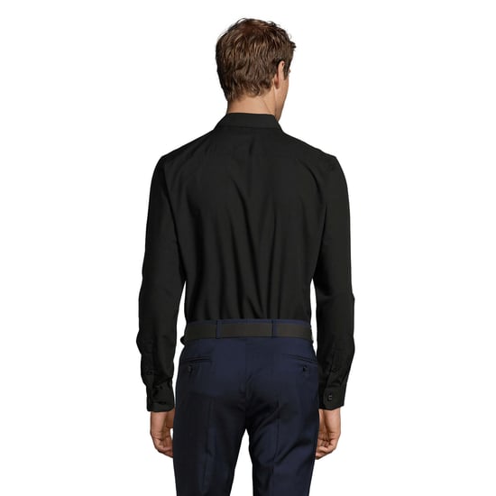 SOLS Mens Baltimore Fitted Shirt (Black) - Image 2
