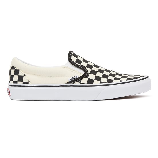 Zapatillas de skate Vans Classic Slip-On Unisex en lona de cuadros negros y blancos - Image 4