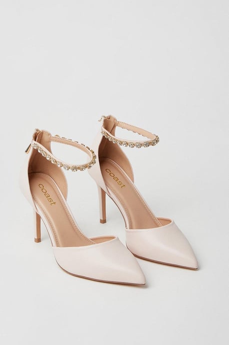 Tatiana Jewelled Anklet High Stiletto Court Shoes