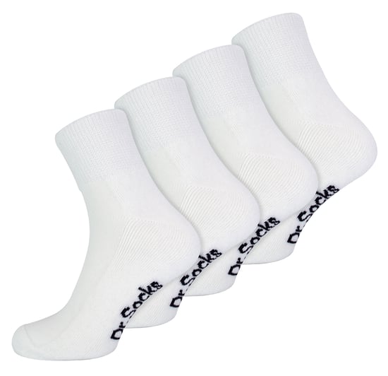 Calcetines Tobilleros Diabéticos Bamboo para Hombre | Dr.Socks | Extra Wide Trainer Socks in Black & White - Blanco - Image 1