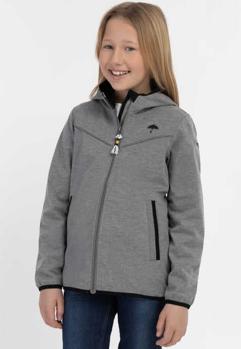 Schmuddelwedda functional jacket Girls Grey melange - Image 3