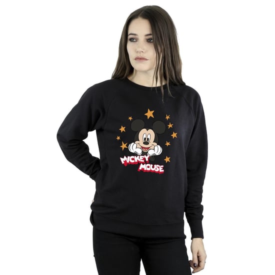 Disney Womens/Ladies Mickey Mouse Stars Sweatshirt (Black)