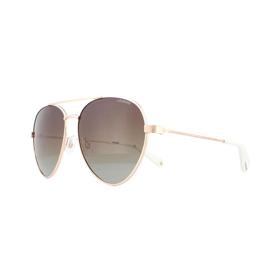 Polaroid Sunglasses PLD 6055/S VK6 LA White Brown Gradient Polarized