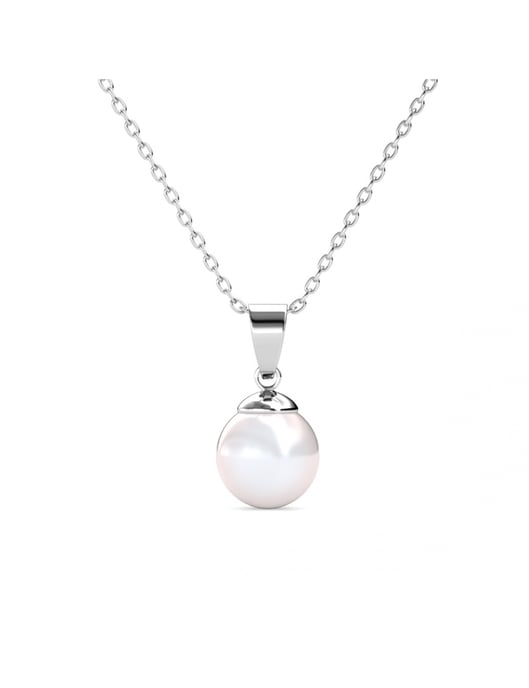 Conjunto de perlas de cristal de luna llena - Plata y cristal - Image 5