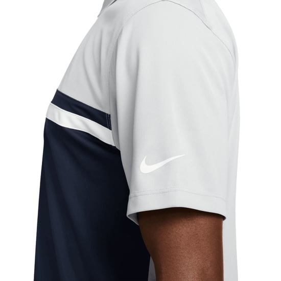 Nike Mens Victory Dri-FIT Golf Polo Shirt (Light Smoke Grey/Obsidian Blue) - Image 2