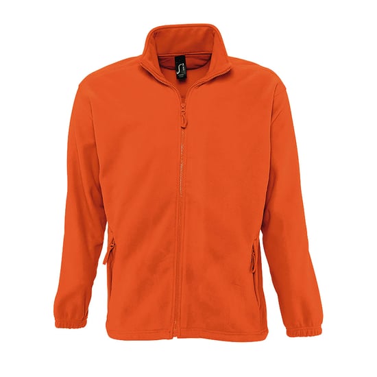 SOLS Mens North Full Zip Outdoor Fleece Jacket (Neon Orange) - Image 1