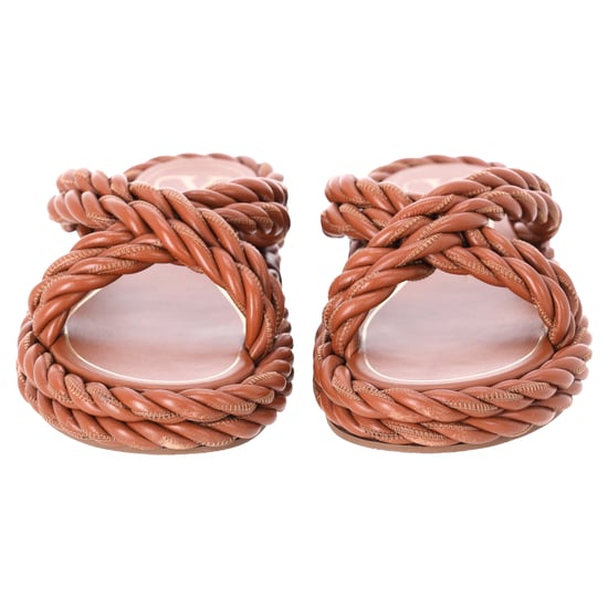 Valentino The Rope Twisted Strap Sandals in Brown Leather - Image 3