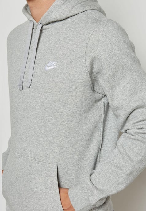 Sudadera con capucha gris con logo bordado Club de Nike - Image 3