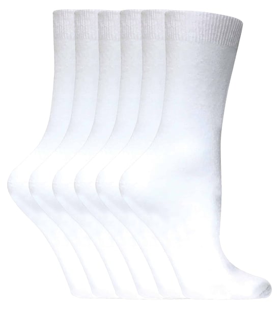 Sock Snob - 6 pares de calcetines de algodón de colores lisos para mujer - Image 1