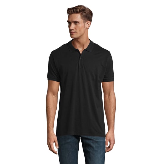 SOLS Mens Planet Polo Shirt (Black) - Image 1