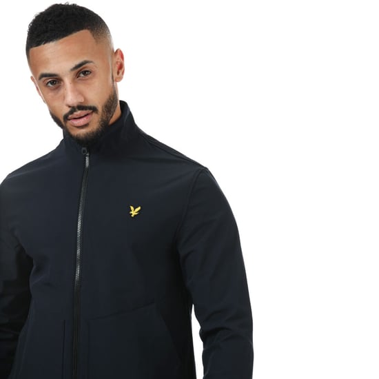 Men's Lyle And Scott Funnel Neck Softshell Jacket in Navy - Image 5