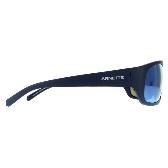 Gafas de sol Arnette Rectángulo para Hombre Matte Azul Gris Oscuro Espejo Azul Agua - Image 4