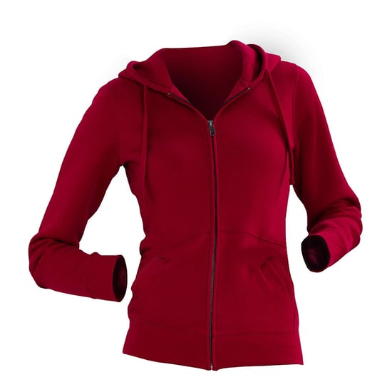Russell Ladies Premium Authentic Zipped Hoodie (3-Layer Fabric) (Classic Red) - Image 2