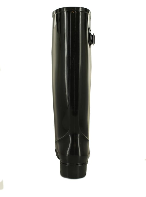 New Ladies/Womens Black Long Leg Wellington Boots With Cleat Sloe