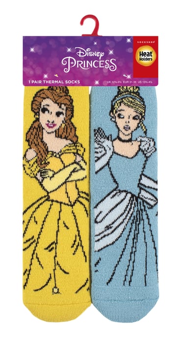 Calentadores Lite - Novedad Calcetines Princesas Disney para Niñas | Cenicienta Ariel Frozen Belle - Belle & Cinderella - Image 2