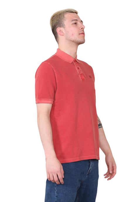 Polo SS para hombre de M&S en rojo ladrillo - Image 3
