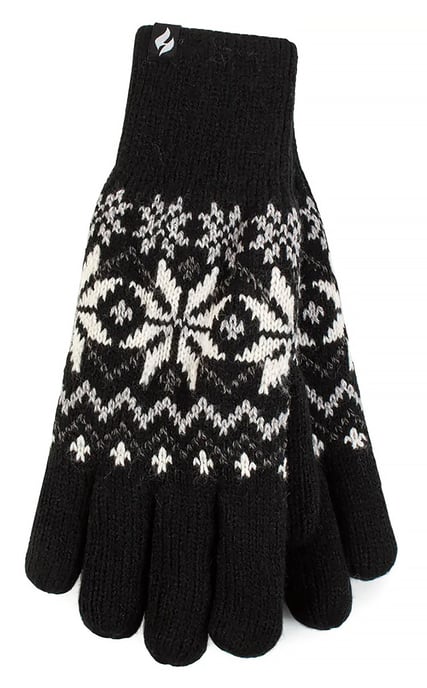Heat Holders - Ladies Soft Thermal Gloves - Black