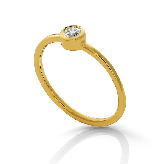 Orphelia 'Classic' Women's 925 Sterling Silver Ring - Gold ZR-7526/G