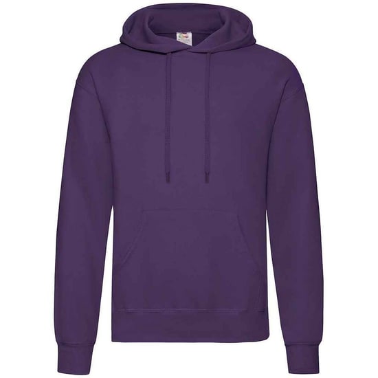 Fruit Of The Loom Adults Unisex Classic Hooded Sweatshirt (Purple) - Image 1