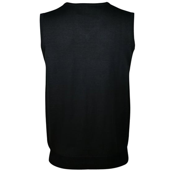 SOLS Unisex Adult Gentlemen Knitted Sleeveless Sweater Vest (Black) - Image 2