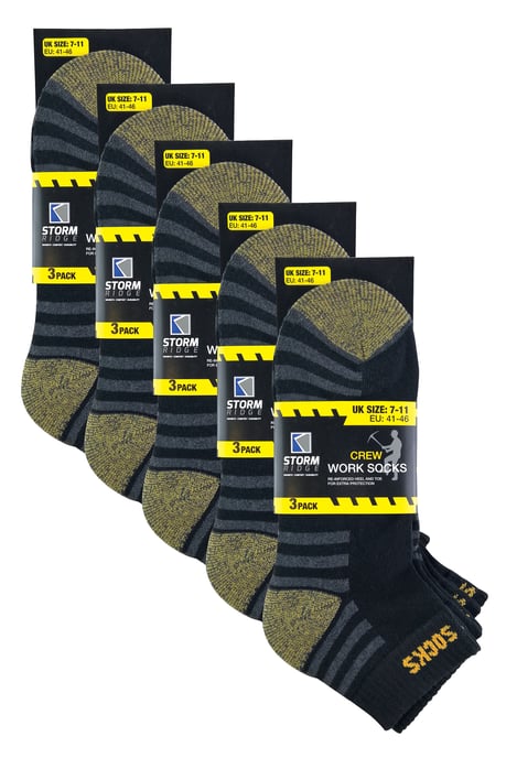 15 Pair Multipack Mens Ankle Socks | Low Cut Short Work Socks - 15 Pares - Image 2