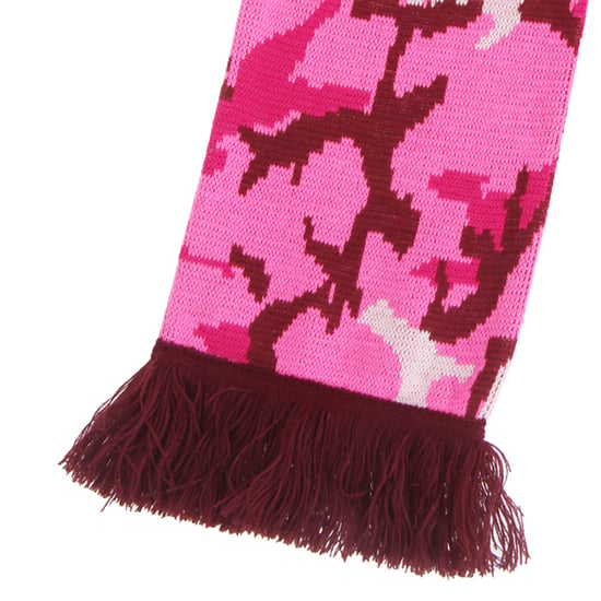 FLOSO Unisex Camouflage Knitted Winter Scarf With Fringe (Pink)