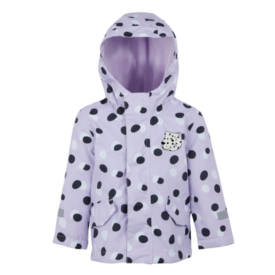 Regatta Childrens/Kids Shyla The Leopard Waterproof Jacket (Lilac Frost) - Image 1