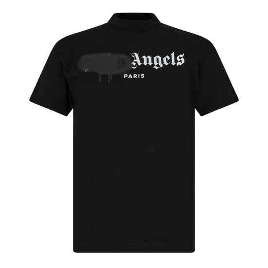 Camiseta de Logo Rociado Palm Angels París para Hombre en Negro - Image 1