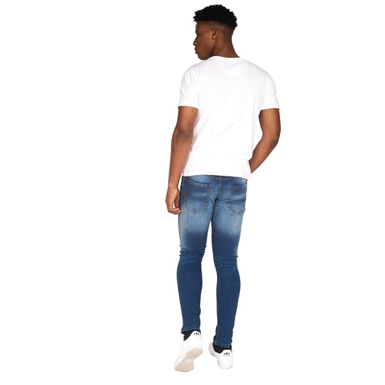 Crosshatch Mens Barbeck Slim Jeans (Tinted Blue) - Image 5