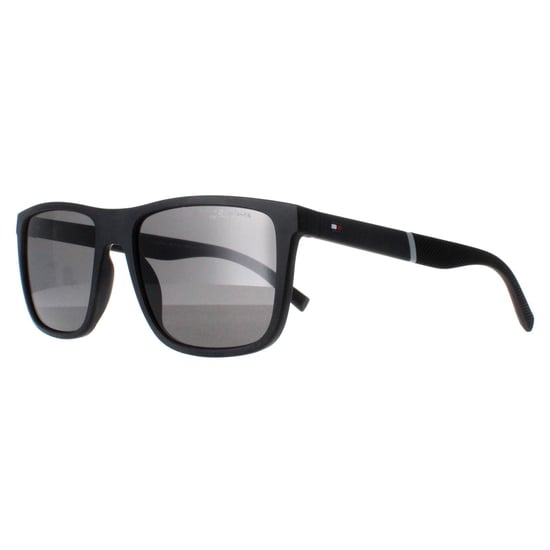 Tommy Hilfiger Rectangle Mens Matte Black Grey Polarized TH 2043